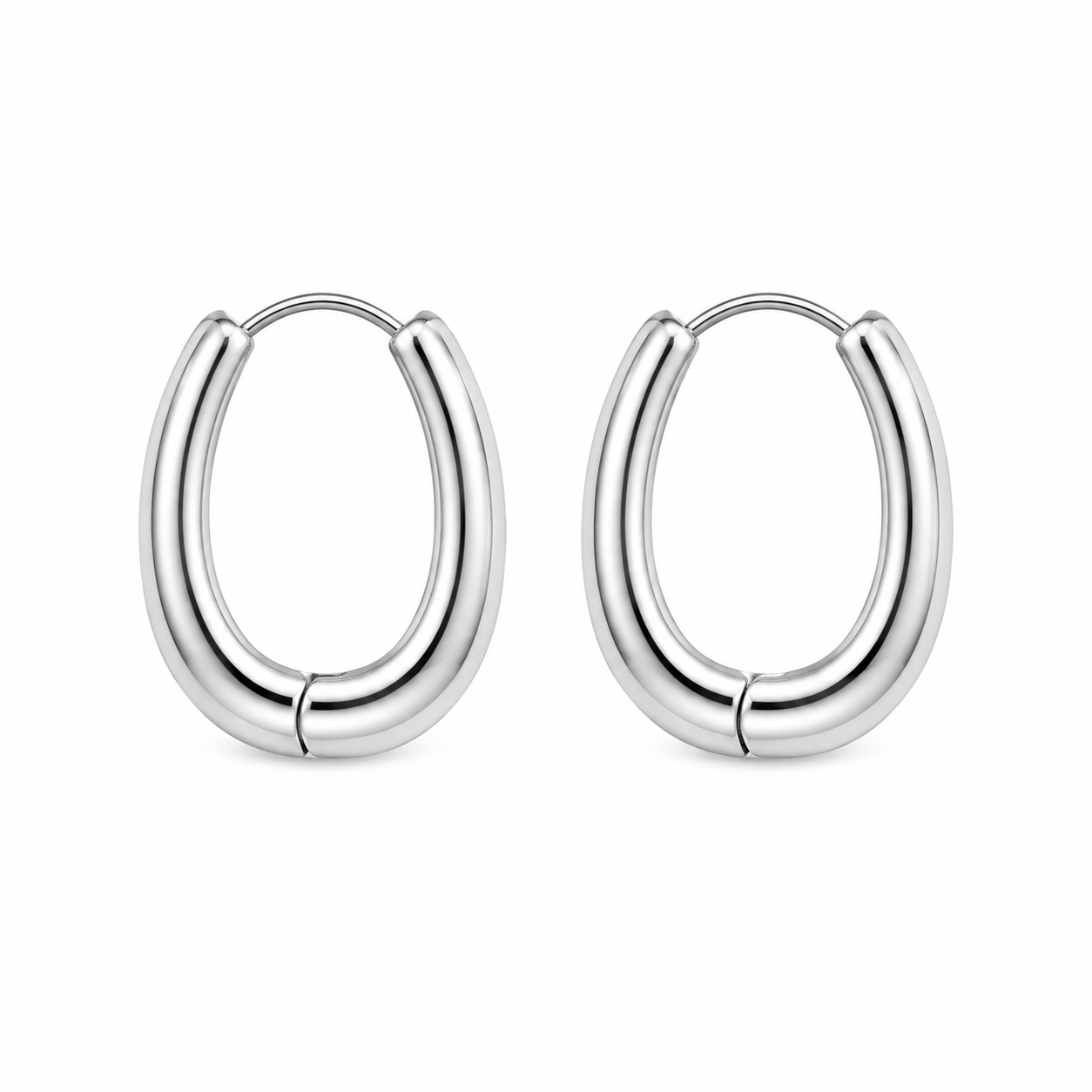 Luna Silver Hoops