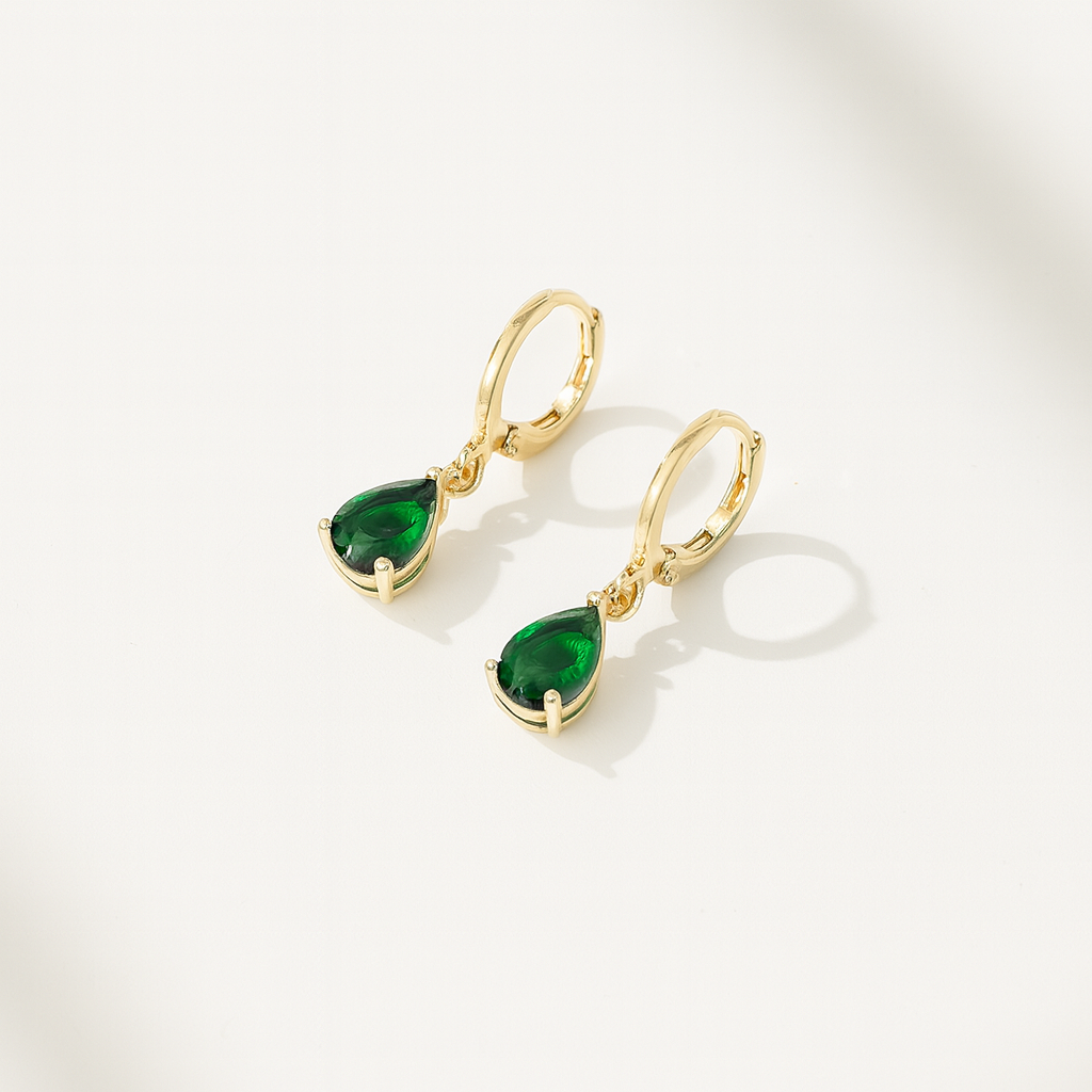Aurielle Emerald Green Earrings