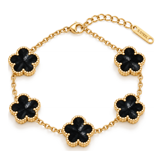 Clover Bracelet – Black Shimmer