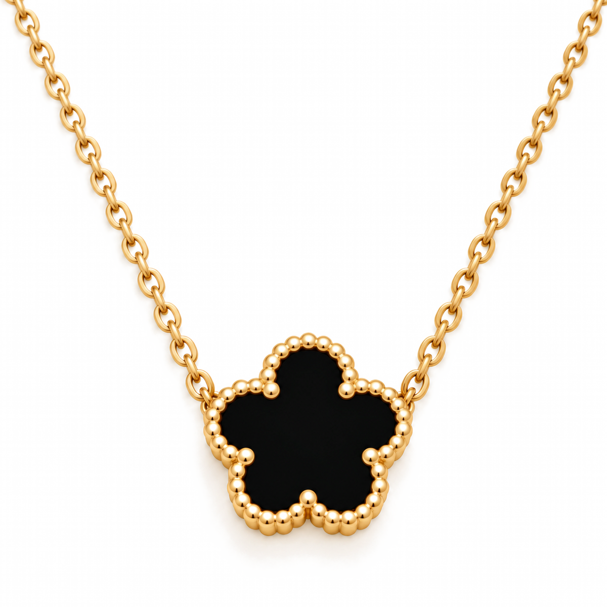 Clover Necklace – Matte Black