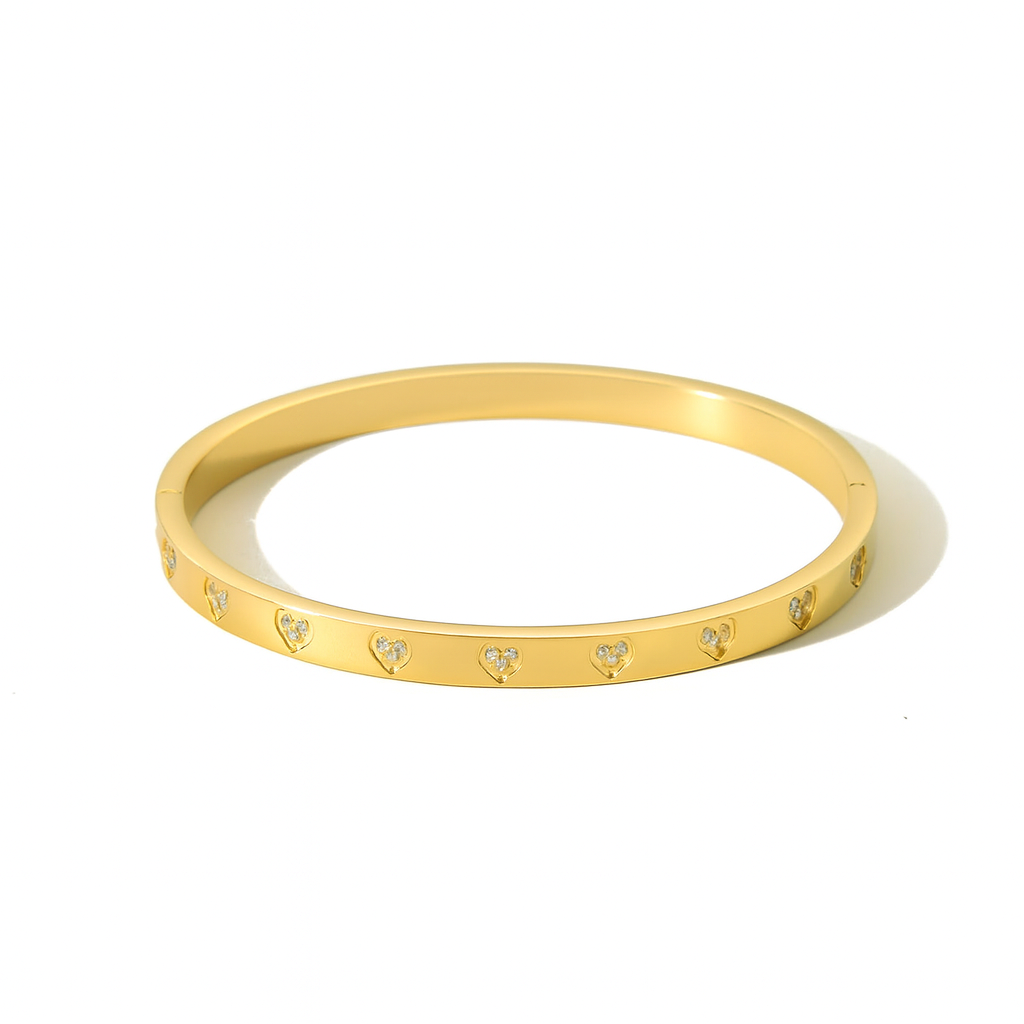 Heart Stone Bangle
