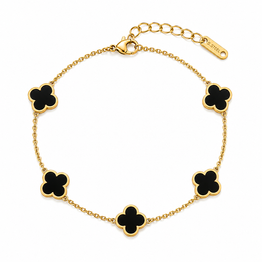 Midnight Clover Bracelet